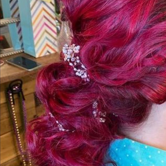 Rose Gold Pearl Angel Rivera Bridal Hair Piece. main image 6